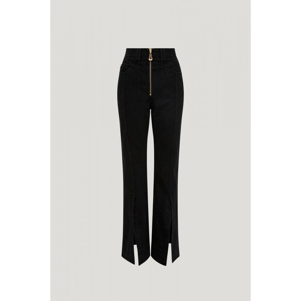 Black Lola Denim Wide Leg Jeans