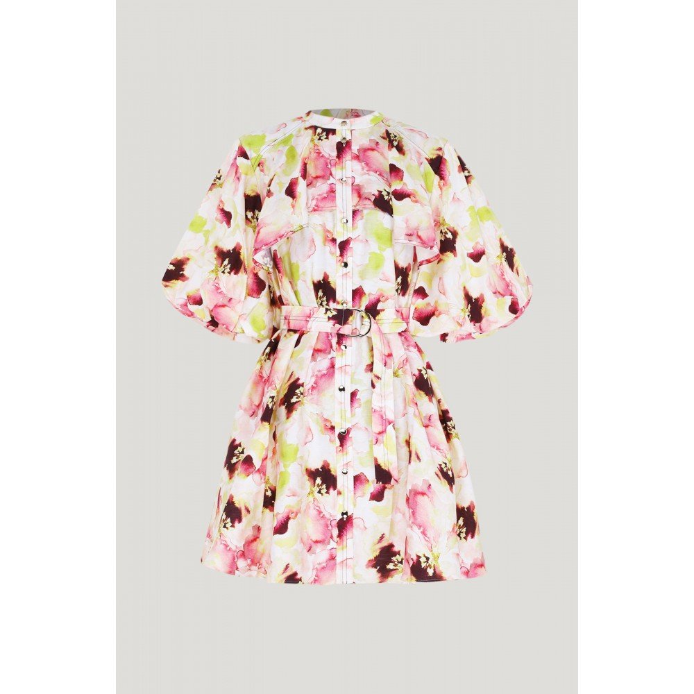Dipped Rose Print Winspear Mini Dress