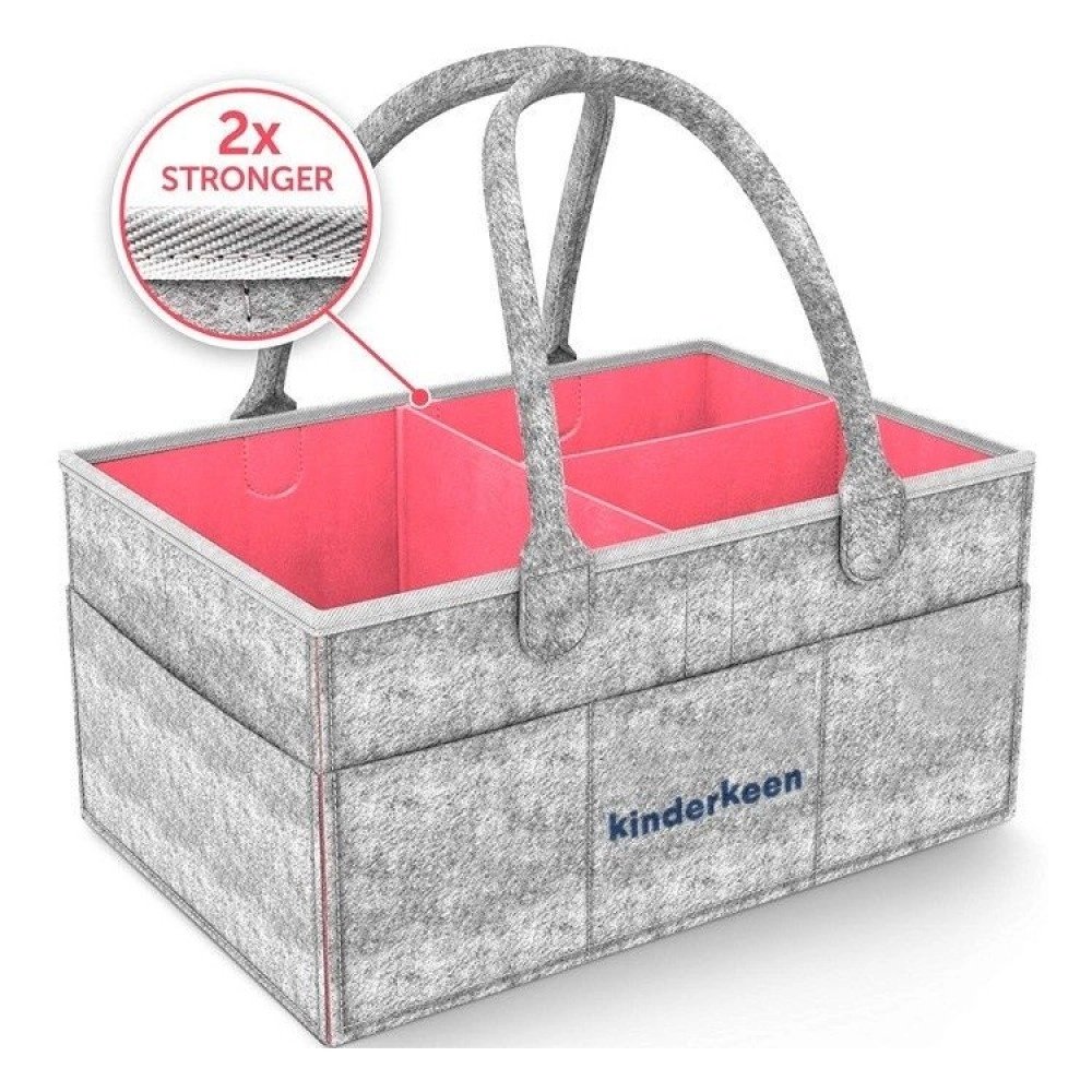 Kinderkeen Multipurpose Caddy Bag - Gray Pink