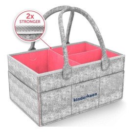 Kinderkeen Multipurpose Caddy Bag - Gray Pink