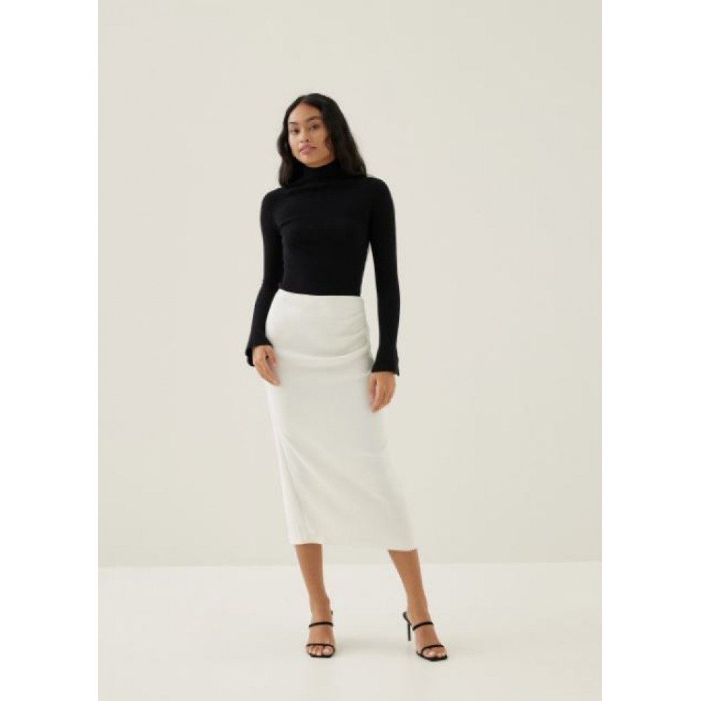 Mailea Side Pleat Column Skirt