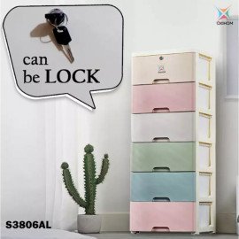 Oxihom S3806AL Lemari Laci Plastik Susun 6 Drawer Storage Cabinet